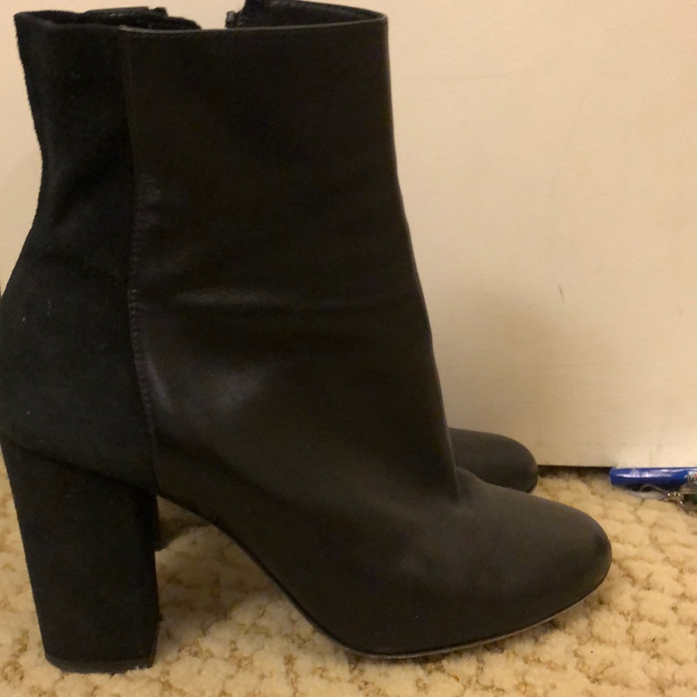Black heeled booties